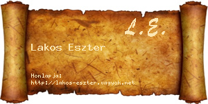 Lakos Eszter névjegykártya